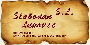 Slobodan Lupović vizit kartica